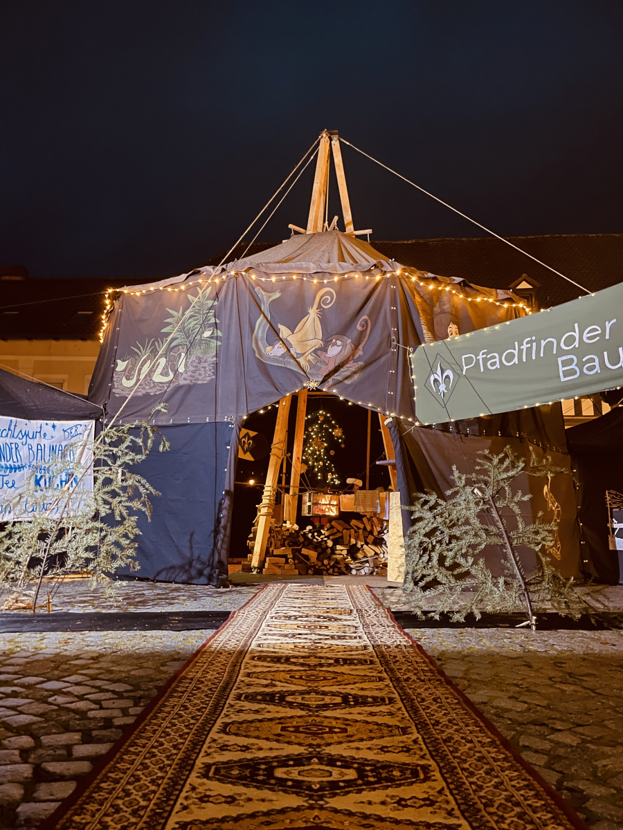 Zeltcafé auf dem Baunacher Weihnachtsmarkt